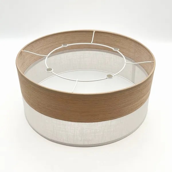 Plafonieră SIRJA WOOD 1xE27/15W/230V d. 35 cm alb/stejar