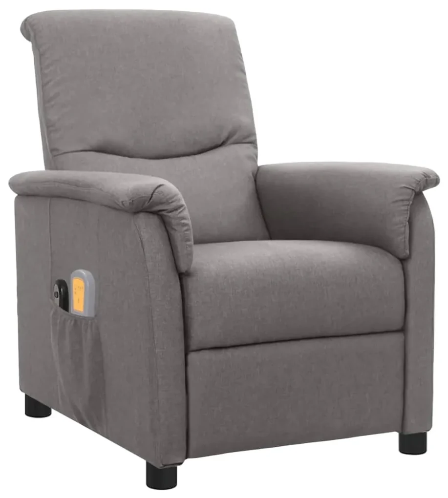 3098556 vidaXL Fotoliu de masaj electric rabatabil, gri deschis, textil