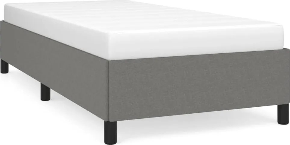 vidaXL Cadru de pat fără saltea, gri închis, 100x200 cm, textil