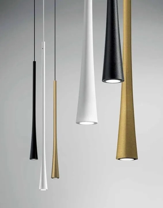 Lustra cu 3 pendule LED slim DAFNE alb, negru sau auriu