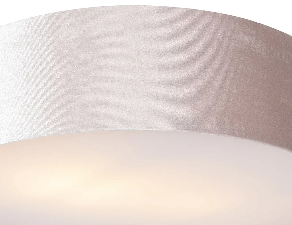 Plafoniera moderna roz 40 cm cu interior auriu - Drum
