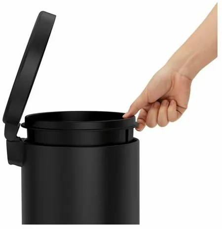 Coș de gunoi rotund Simplehuman cu pedală 4,5 l, negru