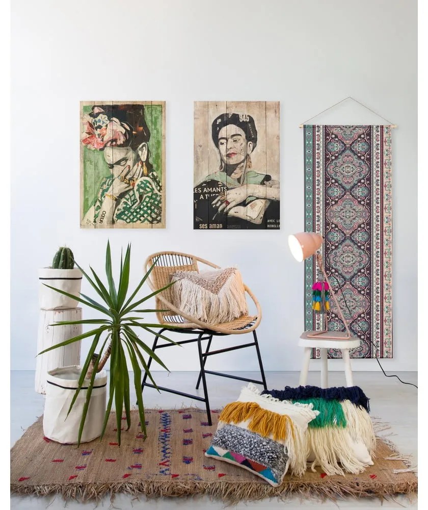 Semn din lemn 40x60 cm Frida Les Amants – Madre Selva