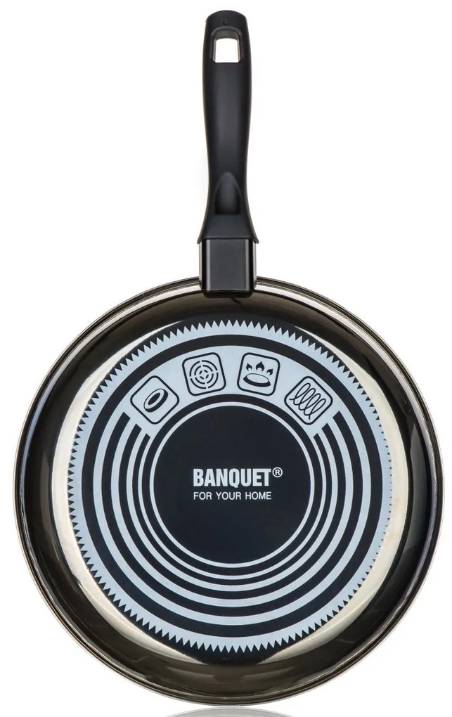 Banquet Tigaie emailată METALLIC Black 28 cm, cusuprafață antiaderentă, 28 cm