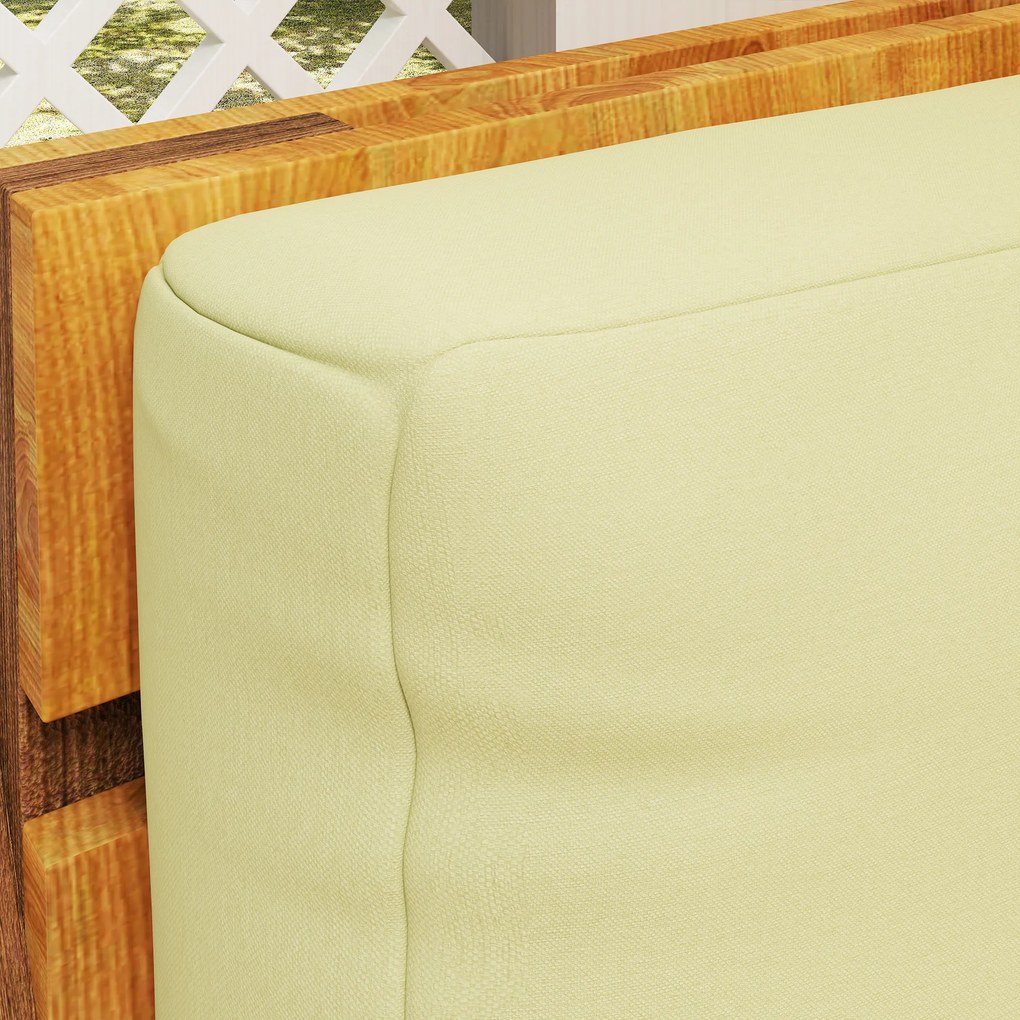 Outsunny Perne de paletă exterior 2 locuri perne de șezut pentru paletă euro lavabile 120 x 80 cm și 120 x 45 cm, bej | Aosom Romania