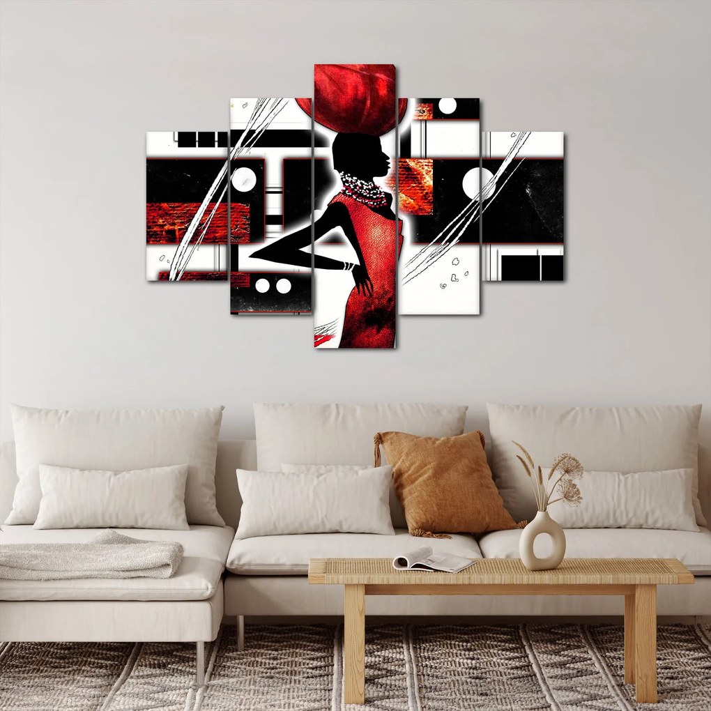 Tablou picuturii cu damă străveche (150x105 cm)