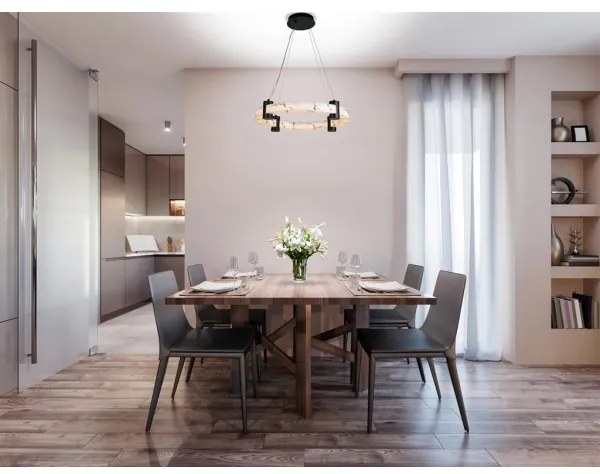 Searchlight 10868-1BK - Lustră LED pe cablu MOONBEAM LED/29W/230V