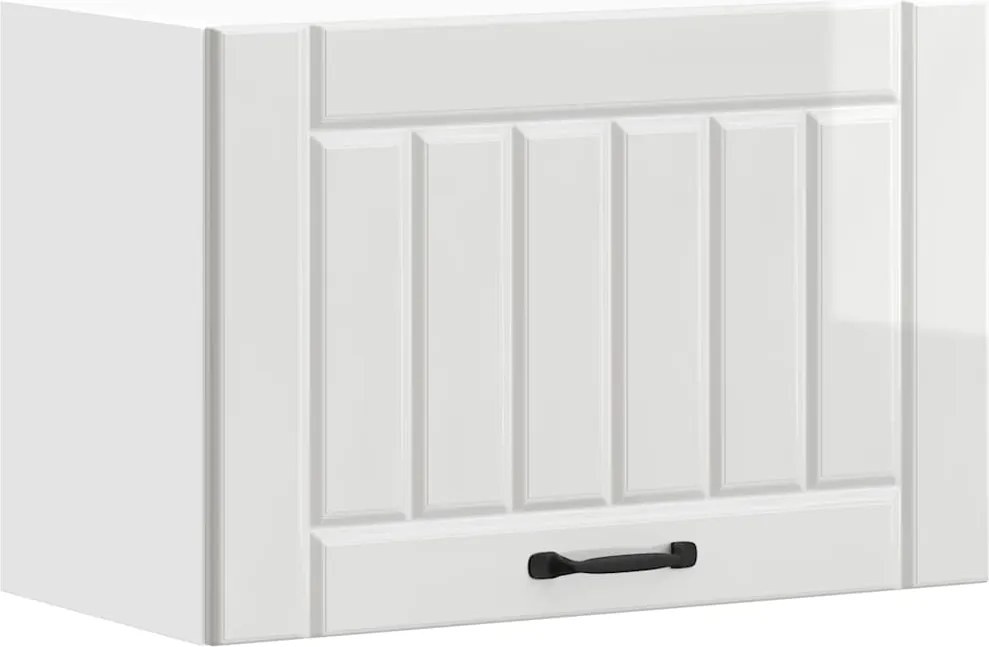 vidaXL Dulap de bucatarie "Lucca" din lemn prelucrat alb lucios