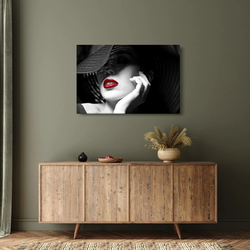 Tablou - Femeie cu pălărie (90x60 cm)