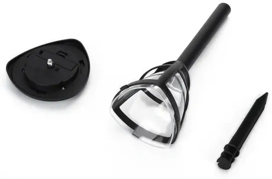 Aigostar - Set de 12 lămpi solare LED, 0,06 W/2 V, 33,8 cm, 6500 K, IP44, negru