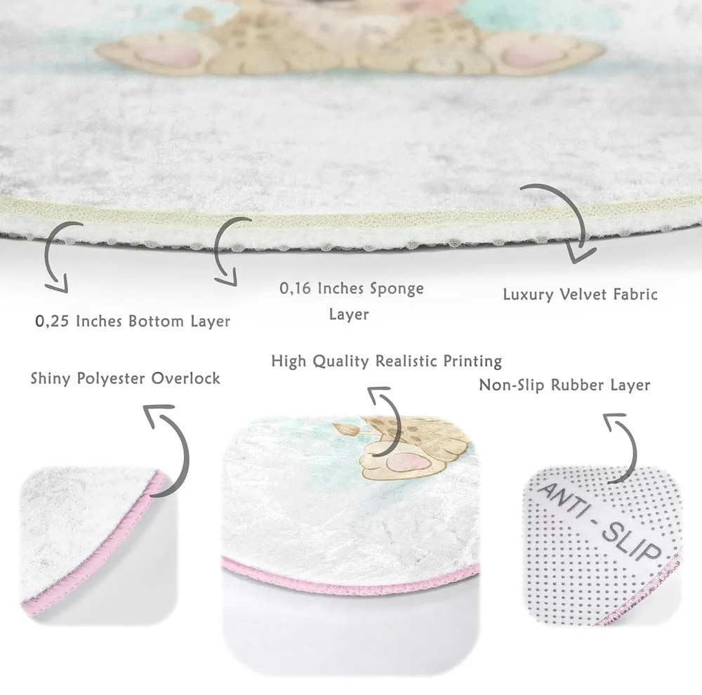 Covor pentru copii alb ø 80 cm Comfort – Mila Home