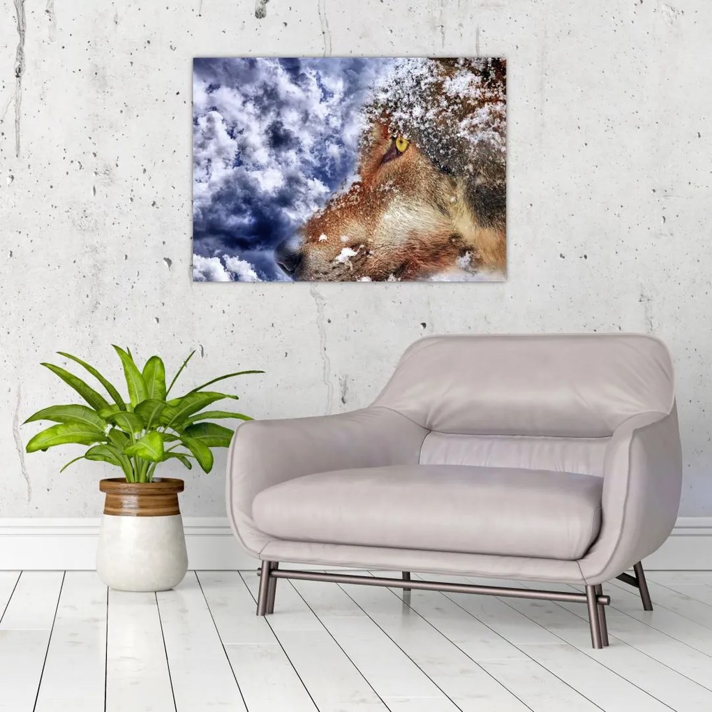 Tablou cu lup (70x50 cm)