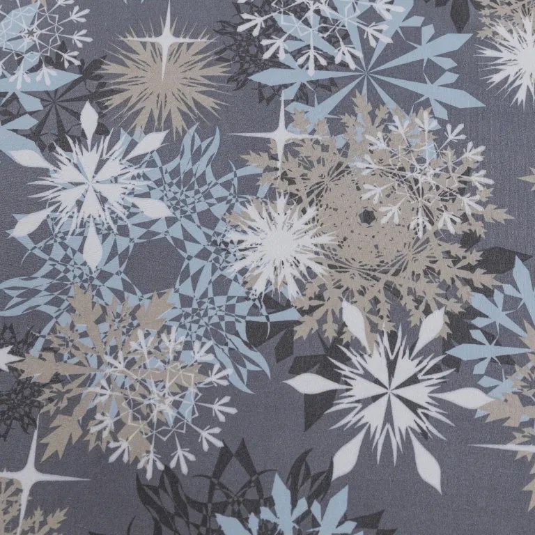 Cearsaf din microfibra SNOWFLAKE albastru-gri 180x200 cm