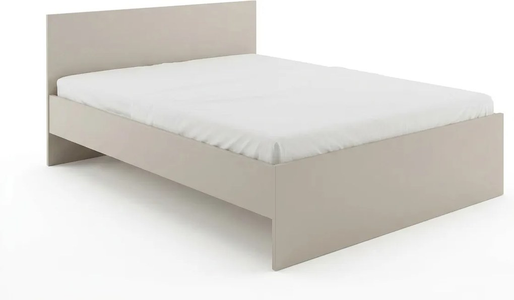 Pat ELISA 180 x 200 cm, casmir bej Saltele: Saltea Sommera 18 cm, Somiera pat: Cu lamele curbate