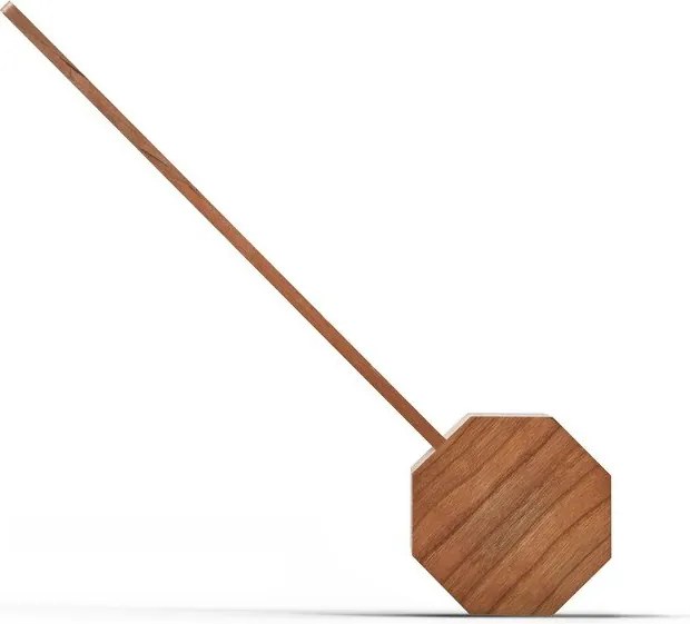 Veioză maro închis LED cu aspect de lemn de cireș (înălțime 39,5 cm) Octagon One – Gingko