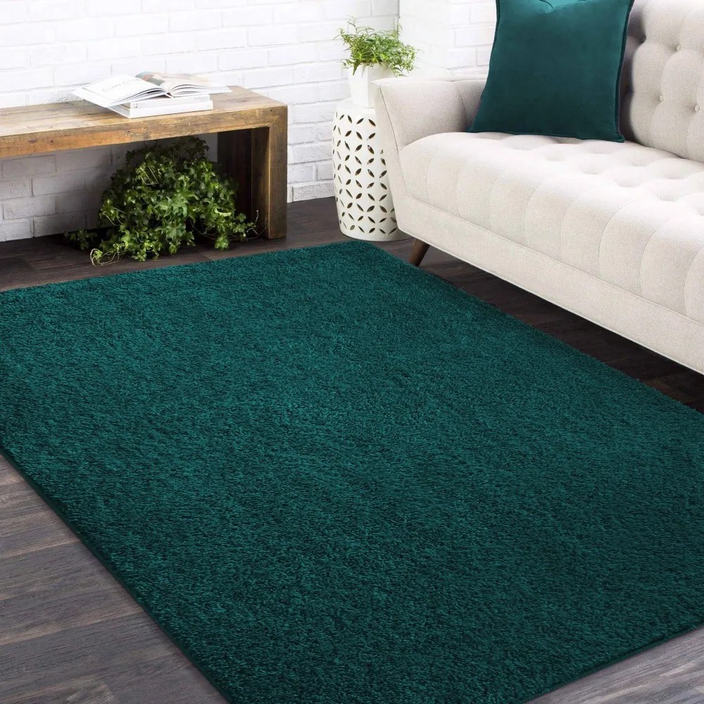 Covor elegant de culoare verde închis Lăţime: 160 cm | Lungime: 220 cm