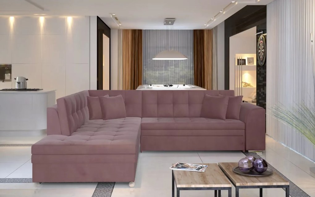 Colțar lemn masiv Extensibil Penelope 260x205cm Personalizabil - Poco 03, Dreapta