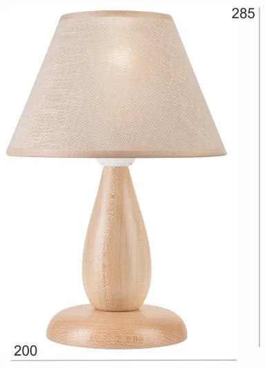 Lampă de masă AMFORA 1xE27/60W/230V bej/fag