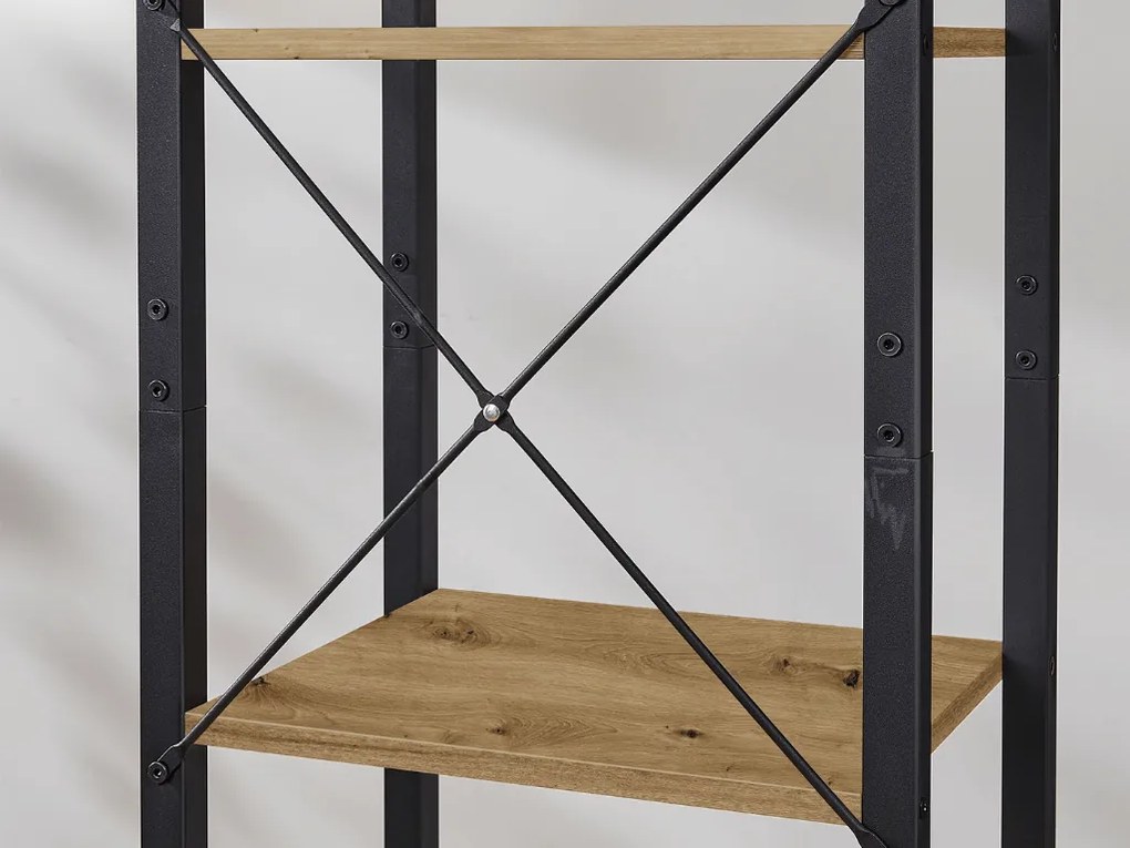 Raft cu structura metalica TAYLOR 6 polite, stejar artisan