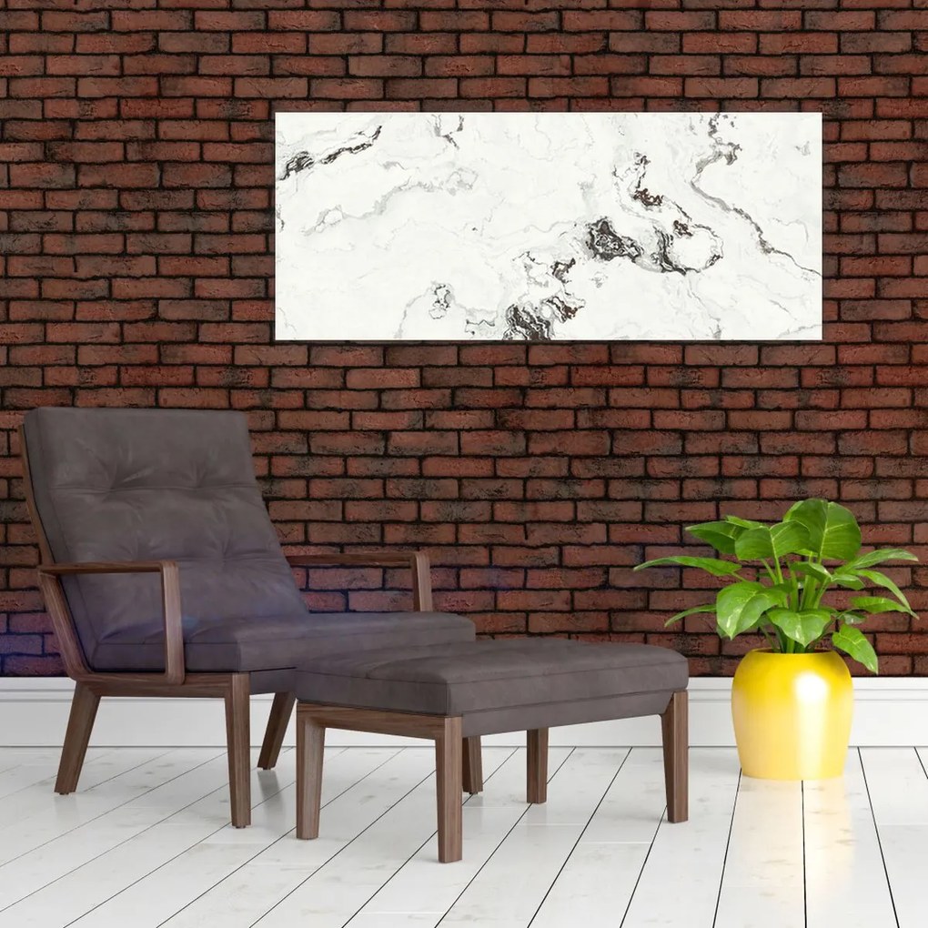 Tablou - Marmură albă (120x50 cm)