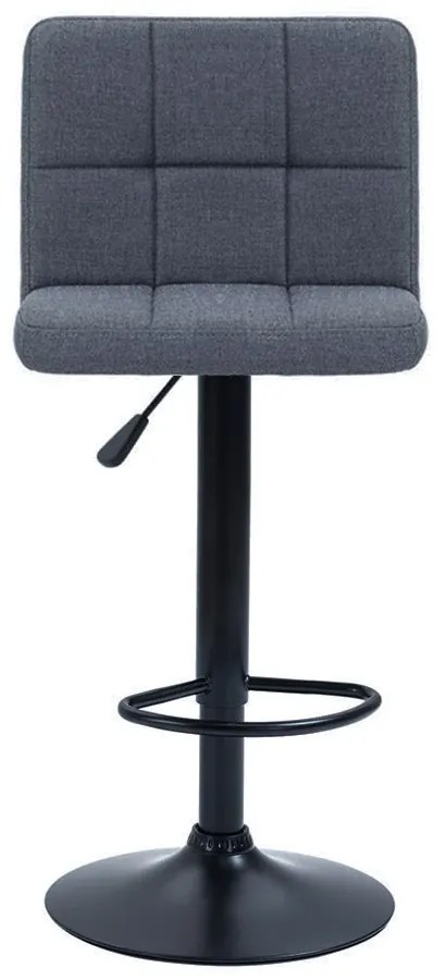 Scaune de bar tapitate 2 buc, gri inchis