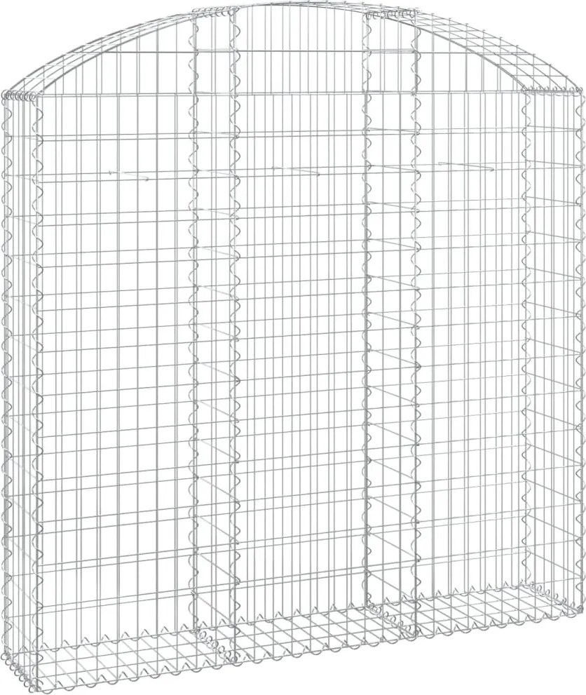 vidaXL Coș gabion arcuit, 150x30x140/160 cm, fier galvanizat
