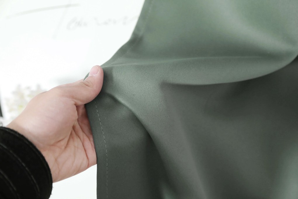 Draperie OXFORD verde-gri 140x250 cm Agatat: Inele metalice