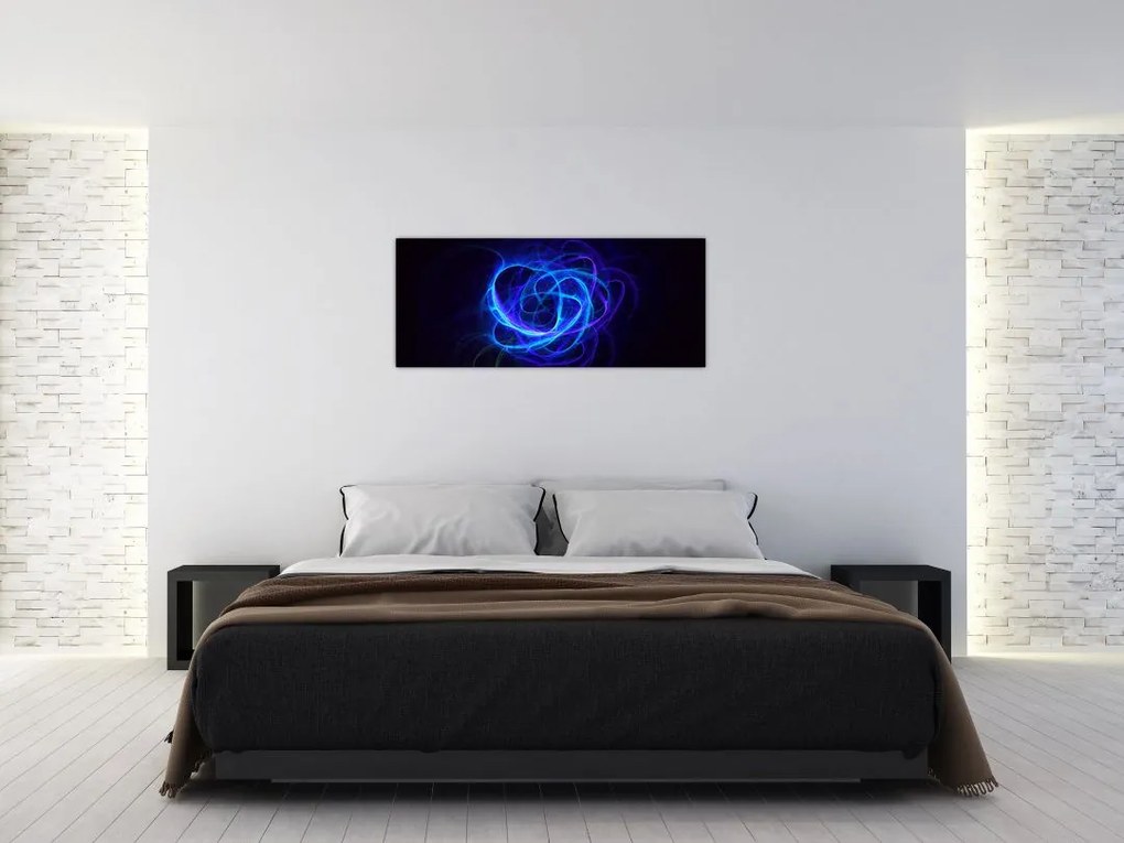 Tabloul cu ghem albastru abstract (120x50 cm)