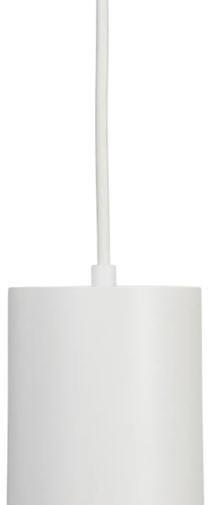 Lampă suspendată de design albă, inclusiv adaptor pentru șină trifazată - Tubo trifazat