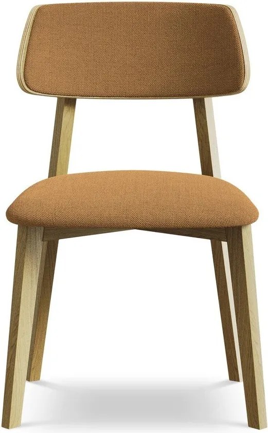 Scaun de dining teracotă din lemn masiv Niu – Makamii