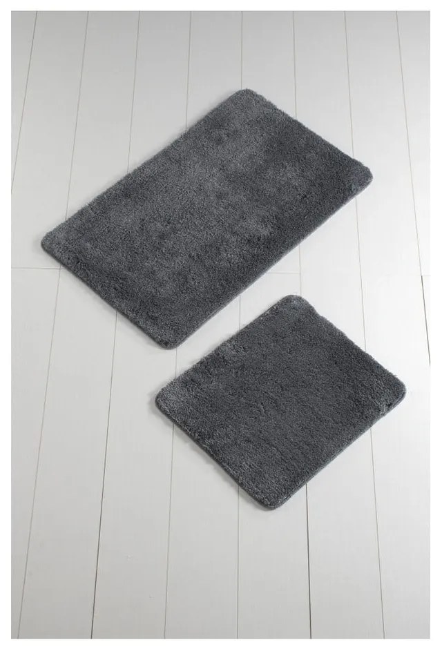 Set 2 covoare de baie Colors of Square, antracit