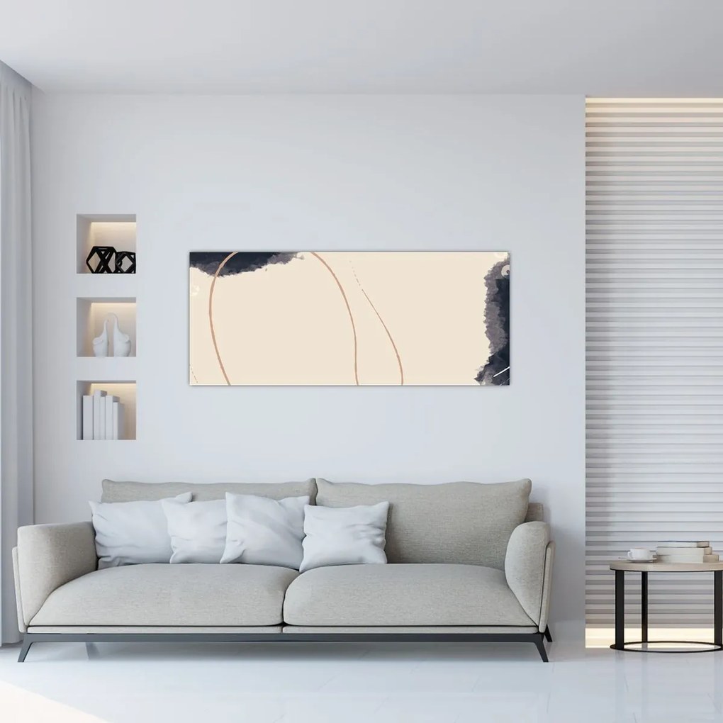 Tablou - Abstractizare bej (120x50 cm)