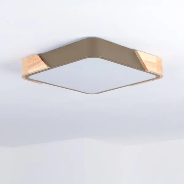 BRILAGI - Lampă de tavan LED PILANA SQUARE LED/24W/230V stejar/bej 32x32 cm
