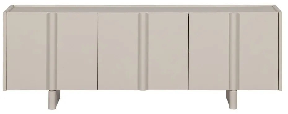 Comodă TV gri deschis din lemn de pin 152x53x46 cm Basu – WOOOD