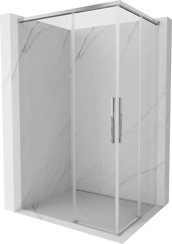 Mexen Rox Duo cabină de duș culisantă 110 x 80 cm, transparent, crom - 8C2D-110-080-01-00