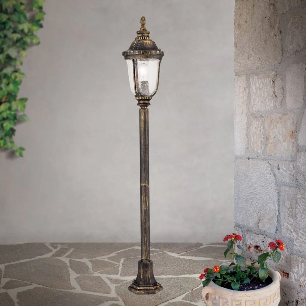 Stalp iluminat exterior IP23 H112cm August AL 11-1122/1 Patina OR