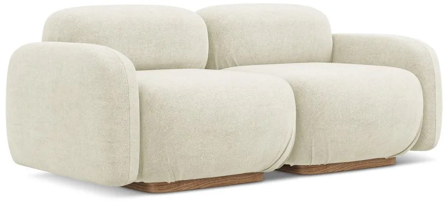 Canapea modulară crem cu tapițerie din țesătură bouclé 190 cm Ailani – Makamii