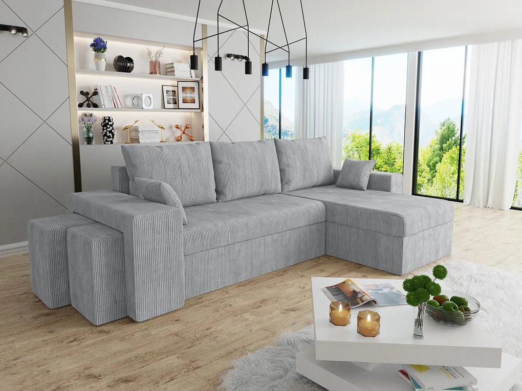 Colțar Terazuno S (Gri) (cu sp. depozitare). Promo -16%. 1105252