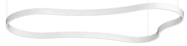 Lustră LED pe cablu Ideal Lux WAVES LED/54W/230V CRI 90 alb