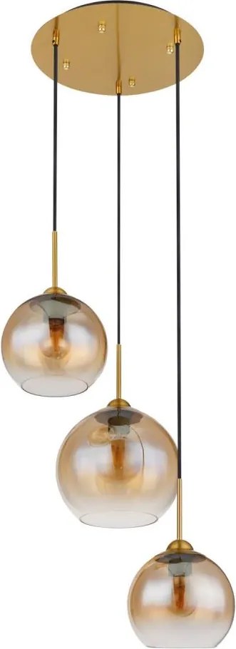 Globo 15788-3H - Lustră suspendată pe cablu JAMESSA 3xE27/60W/230V alamă