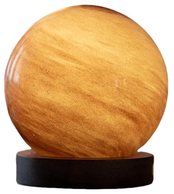 Decorațiune luminoasă maro închis cu USB ø 8 cm Sand Storm – Gingko