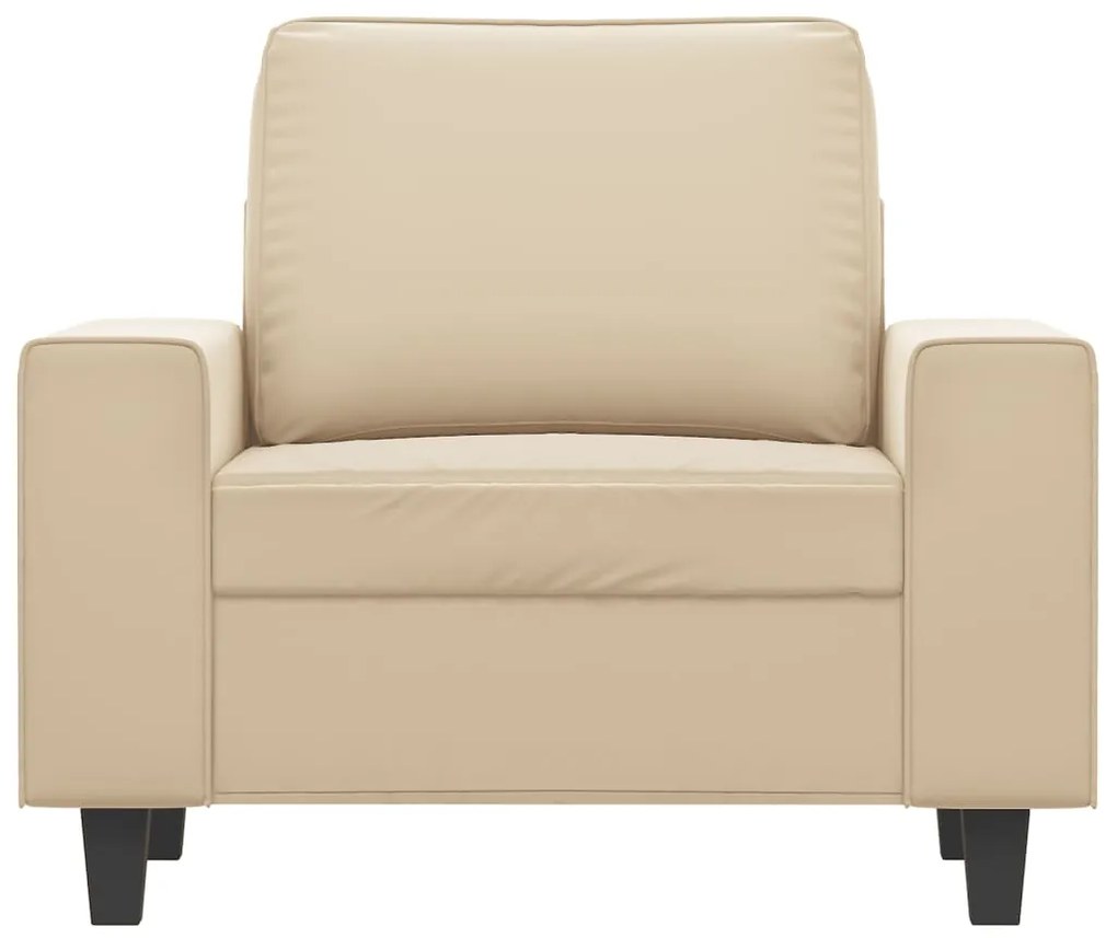 Canapea de o persoana, Crem, 60 cm, textil microfibra Crem, 94 x 77 x 80 cm