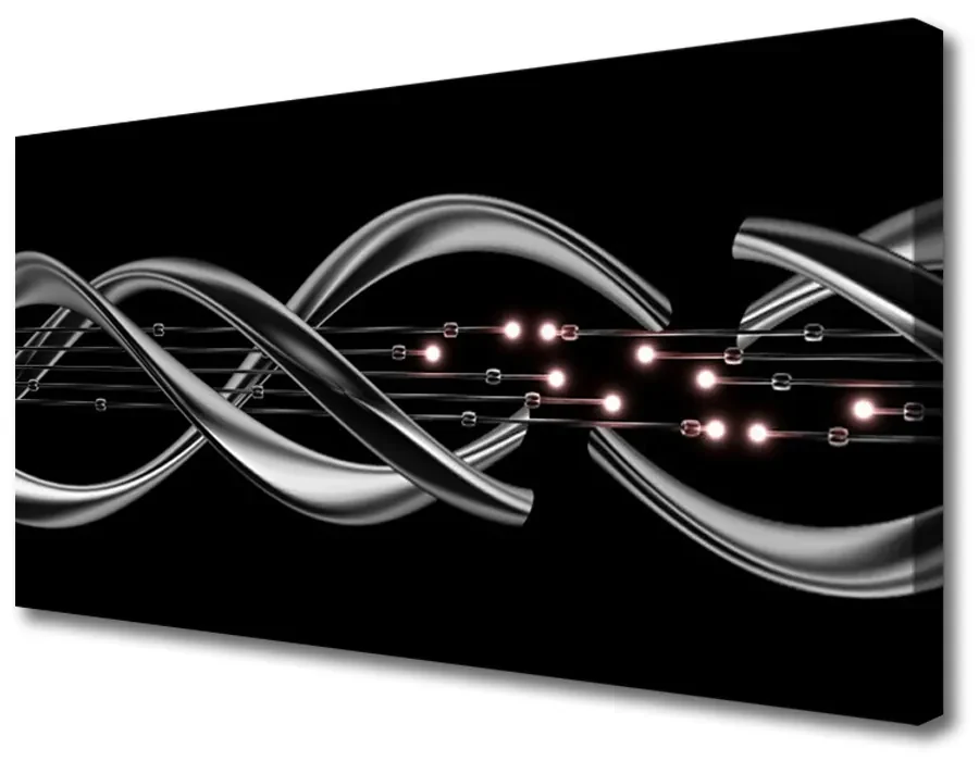 Tablou pe panza canvas Abstract Art Argintiu Negru