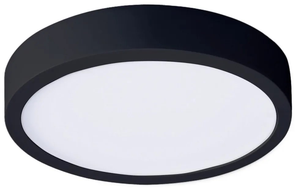 Plafonieră LED/24W/230V 3000/4000/6000K negru rotund Solight WD174-B