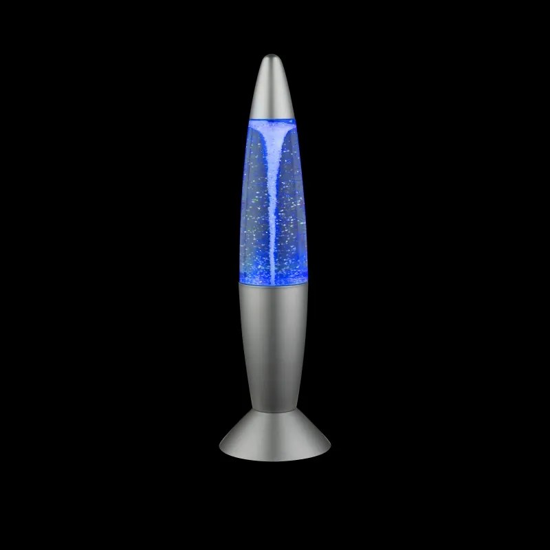 Veioza decorativa, gri argintiu din plastic cu efect de vartej in interior MAGMA 28019 GL