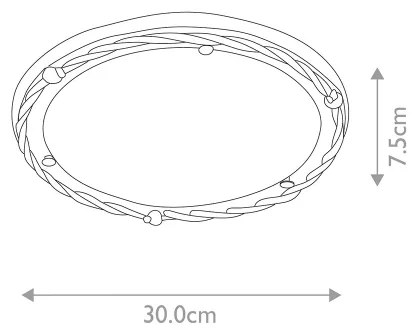 Plafonieră Elstead PB-F-B-BLK-GOLD PEMBROKE 1xE27/60W/230V alamă