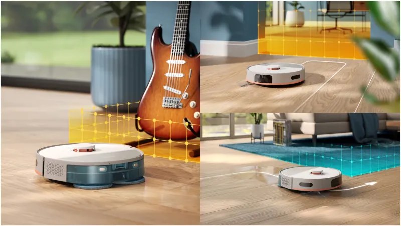 Aspirator robot și mop Philips XU5100/20, 4800 mAh, 10000 Pa, WiFi, navigare LDS, EPA 10, Curățare uscată / umedă, Bej