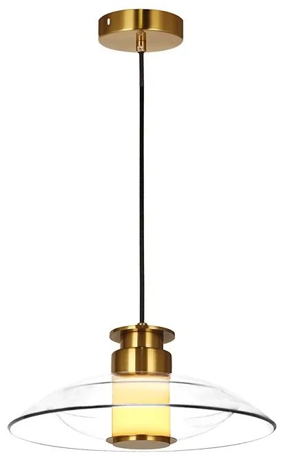 Lustra Suspendata LED, Ambientala, Sticla Transparenta, 10W, ZB-25141