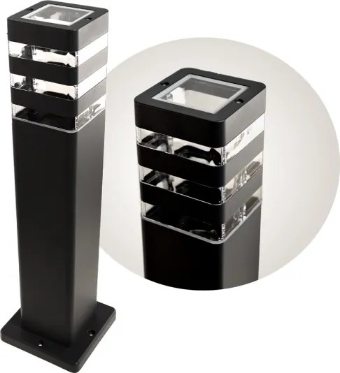 Lampă de exterior SANTA 1xE27/60W/230V, 50 cm, IP54, negru