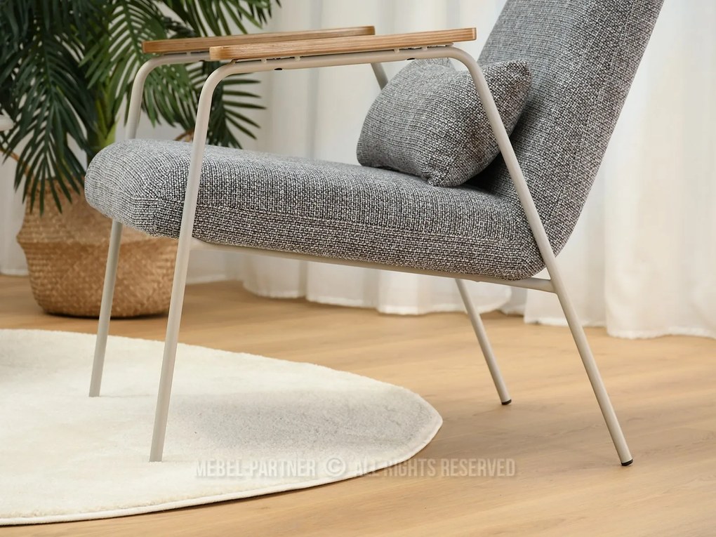 Fotoliu Elba (gri bej + stejar). Promo -24%. 1110001